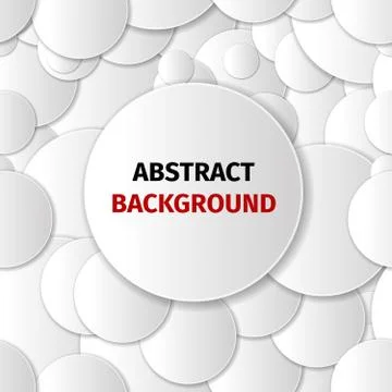 Paper circle banner with drop shadows. vector illustration Stock Illustration