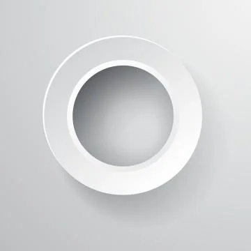 Paper circle banner with drop shadows.  illustration Stock Illustration