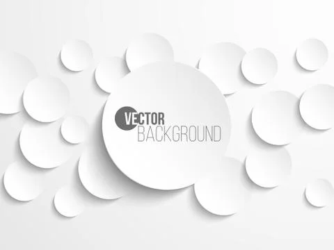 Paper circle banner with drop shadows Stock Illustration