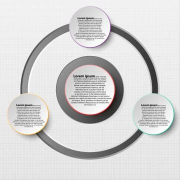 Paper Circle with colorful edge on drop shadow for website presentation cov.. Stock Illustration