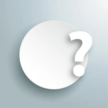 Paper Circle Question Gray Stock Illustration