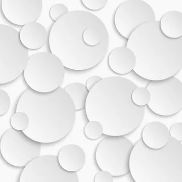 Paper circle stickers with shadows. Vector illustration. Stock Illustration