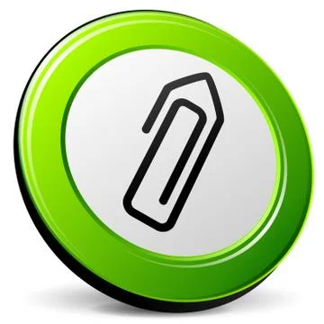 Paper clip 3d icon Stock Illustration