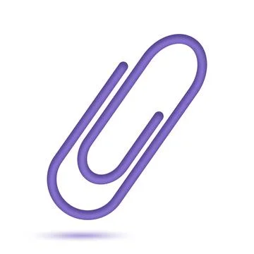 Paper clip 3d icon Stock Illustration