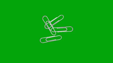 Paper Clip Animation Green Screen Overlay Stock Footage 340177237