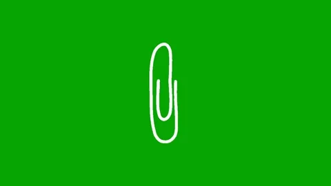 Paper Clip Animation Green Screen Overlay Stockbeeldmateriaal 340301144