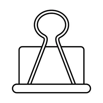 Paper clip attach isolated icon Stock Illustration