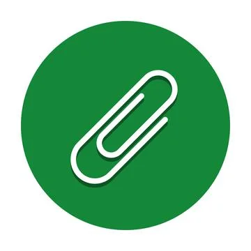 Paper clip attachment icon vector for graphic design, logo, website, social m Illustrazione stock