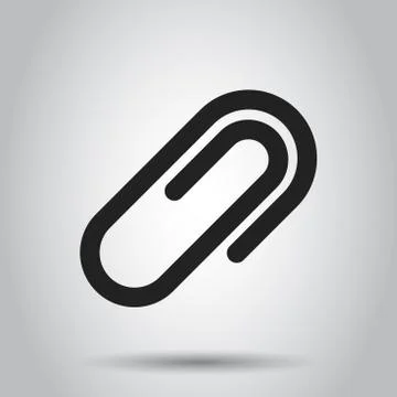 Paper clip attachment vector icon. Paperclip illustration pictogram. Attach f Stock Illustration