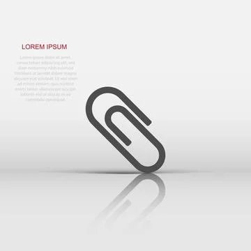 Paper clip attachment vector icon. Paperclip illustration on white isolated.. Stock Illustration