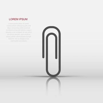 Paper clip attachment vector icon. Paperclip illustration on white isolated.. Stock Illustration