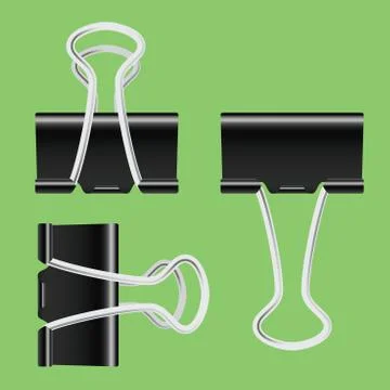 Paper clip big to hold document together Stock Illustration