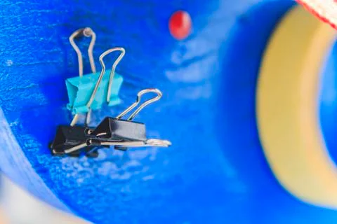 Paper clip binders joined Stock Photos