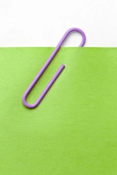 Paper clip on blank note Stock Photos