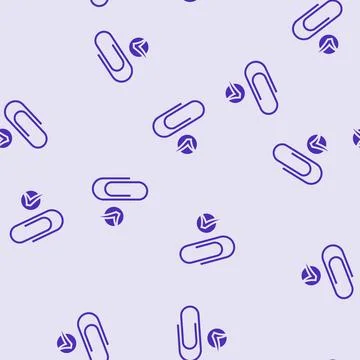 Paper clip check mark glyph seamless pattern イラスト素材