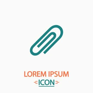 Paper clip computer symbol Stock Illustration