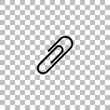 Paper clip icon flat Stock Illustration