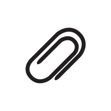 Paper Clip Icon In Flat Style Vector For Apps, UI, Websites. Black Icon Vector Stock Illustration