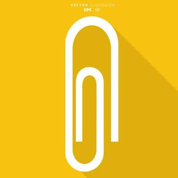 Paper clip icon Illustrazione stock