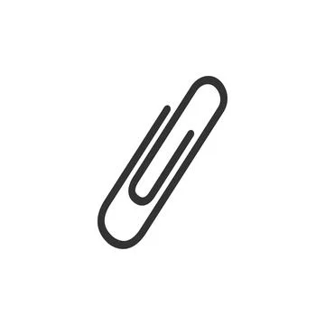 Paper clip icon isolated. Flat design. Vector Illustration 库存插图