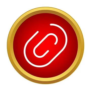 Paper clip icon representing attachment and link symbol 스톡 일러스트