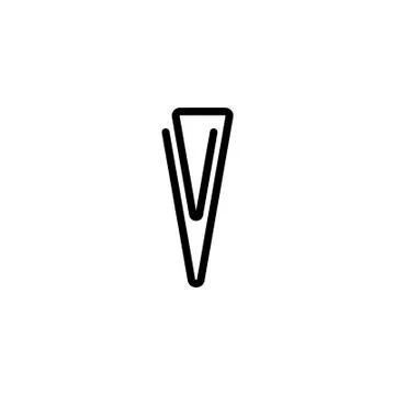 Paper clip icon. simple flat vector illustration. Illustrazione stock
