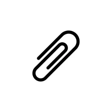 Paper clip icon. simple flat vector illustration. Stock Illustration