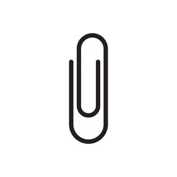 Paper clip icon vector for graphic design, logo, web site, social media, mobi Stock Illustration
