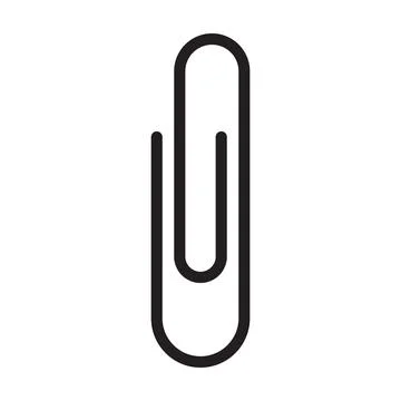 Paper clip icon vector for graphic design, logo, web site, social media, mobi Stock Illustration