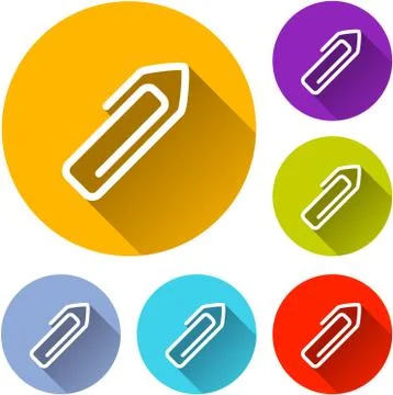 Paper clip icons Stock Illustration