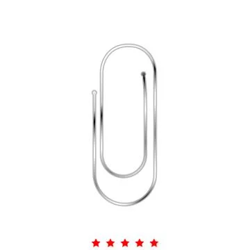 Paper clip it is icon . Stock Illustration
