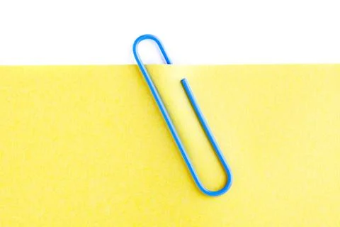 Paper clip on note Stock Photos