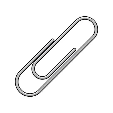 Paper clip office vector design isolated on white Stock Illustration