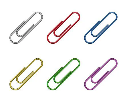 Paper clip office vector design isolated on white Stock Illustration