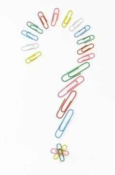 Paper clip question Stock Photos