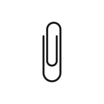 Paper clip school items isolated on white background Stock Illustration