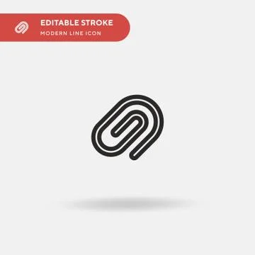 Paper Clip Simple vector icon. Illustration symbol design template for web mo Illustrazione stock