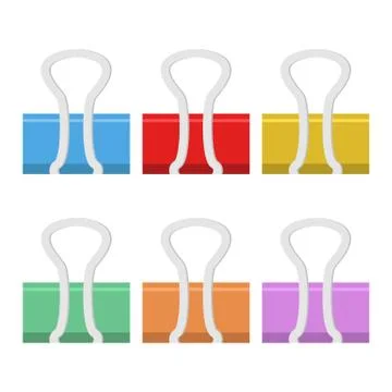 Paper clip vector design illustration isolated on white background Stock Illustration