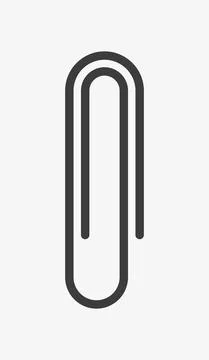 Paper clip vector icon on white background. Stock-Illustration