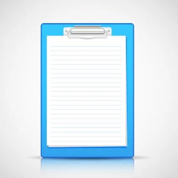 Paper in Clipboard Stock Illustration