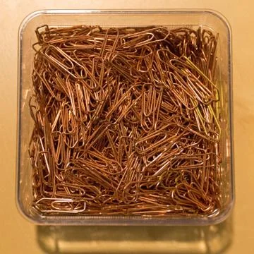 Paper Clips Box Stock Photos