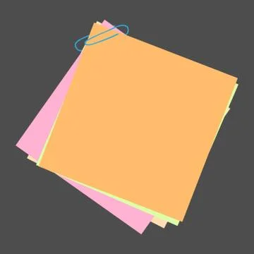 Paper on clips Stock Illustration