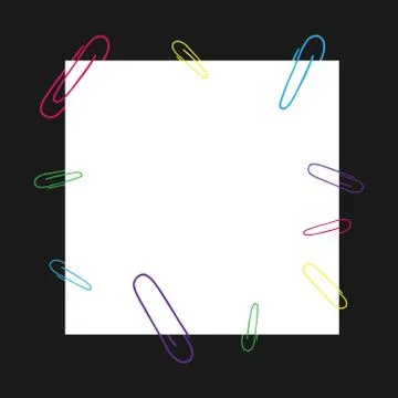 Paper on clips Stock Illustration