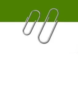 Paper clips isolated on a white background Stock Illustration