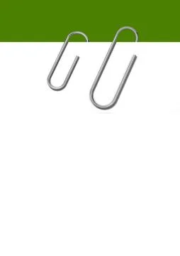 Paper clips isolated on a white background Stock Illustration