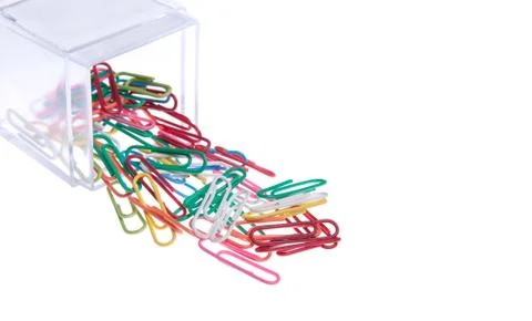Paper clips Stock Photos