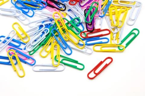 Paper clips Stock Photos