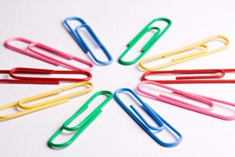 Paper clips Stock Photos