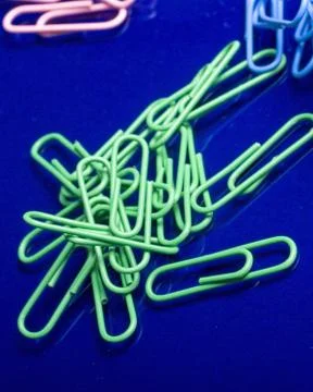 Paper clips Stock Photos