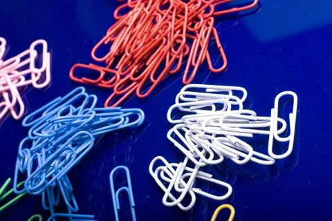Paper clips Stock Photos